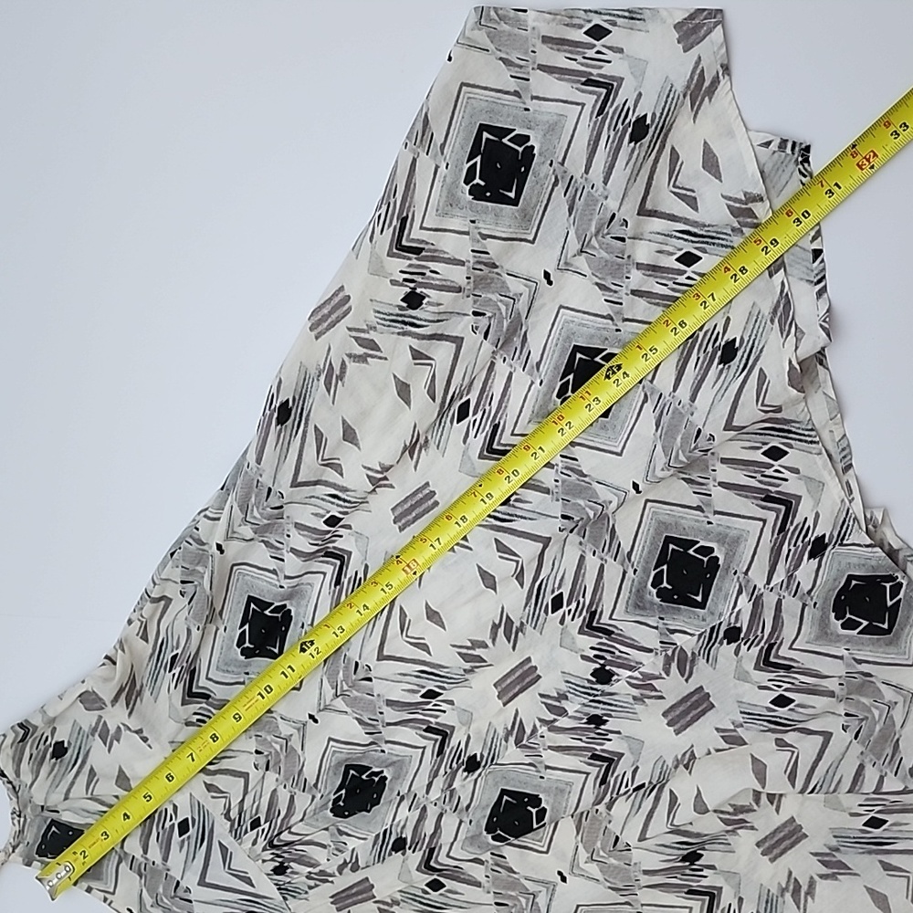 Volcom Asymmetrical Dress Adjustable Spaghetti Straps Patterned Cotton Size M - Picture 10 of 12